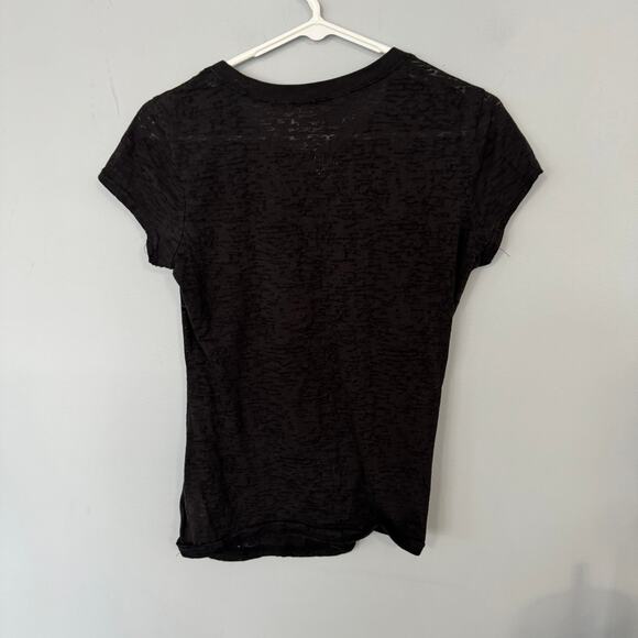 Rocker Girl Kiss Me I'm Irish Burnout Tee Shirt Juniors Size XL / 15 - 17 Black - Picture 2 of 7